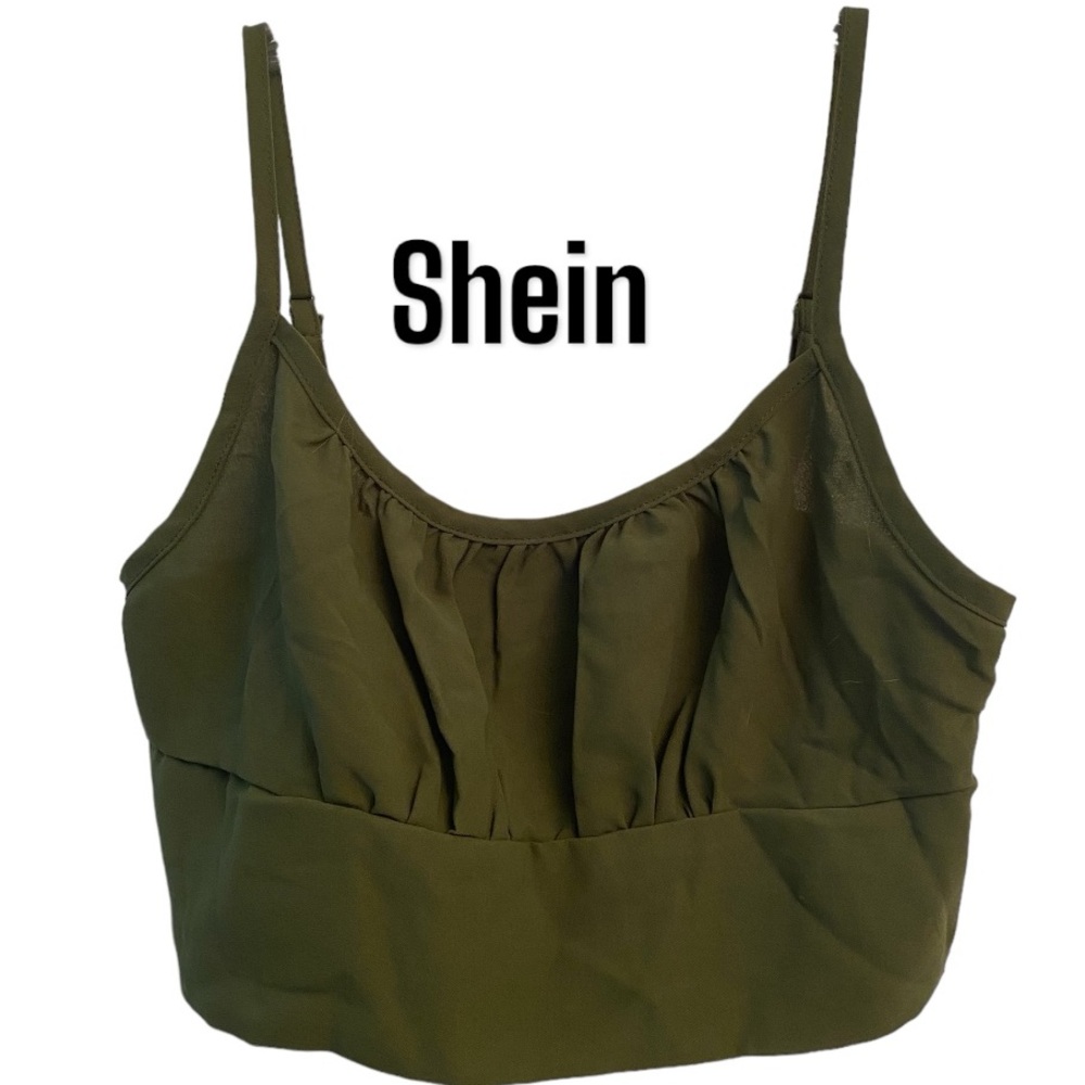 SHEIN Green Crop Top Bustier S